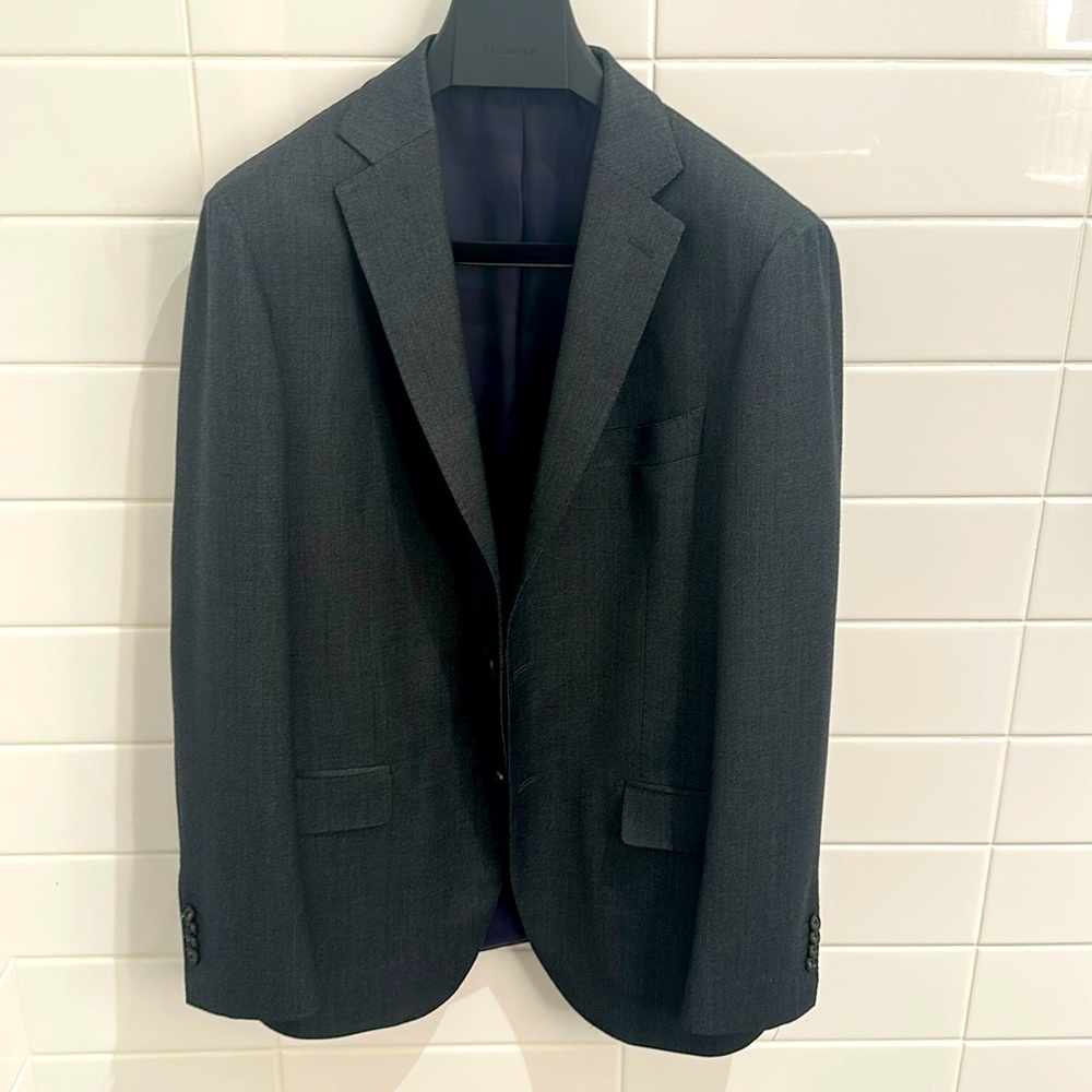 Dark Grey Tailored Fit Sienna Suit Jacket Bird's Eye